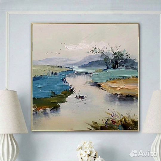 Современное искусство картина маслом пейзаж