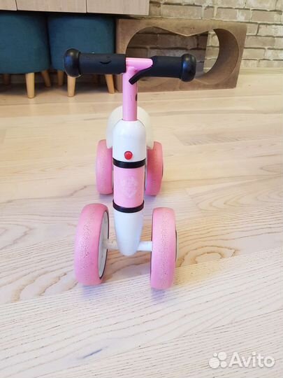 Беговел ecobalance четырехколесный розовый