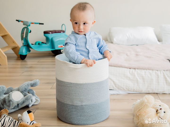 Корзина для белья из хлопка новая. Отправка за 24ч