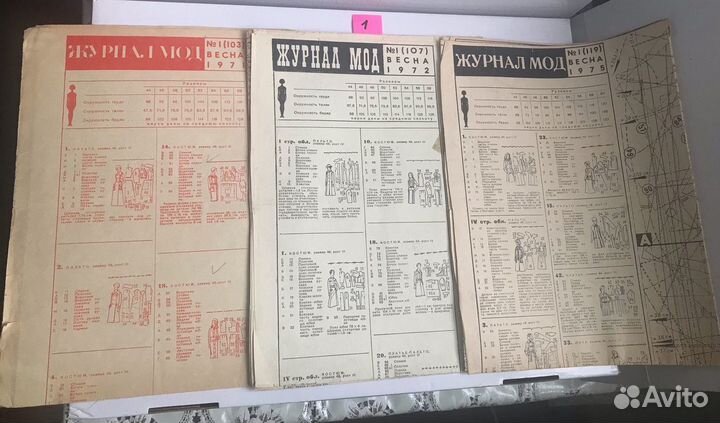 Выкройки к журналам мод СССР