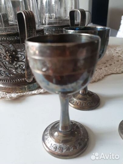Мельхиоровая рюмка