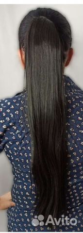 Хвост шиньон чёрный