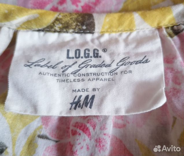 Блуза H&M logg 44 р натур хлопок