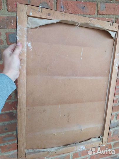 Плакат СССР 70смX52см на ткане в гараж студию