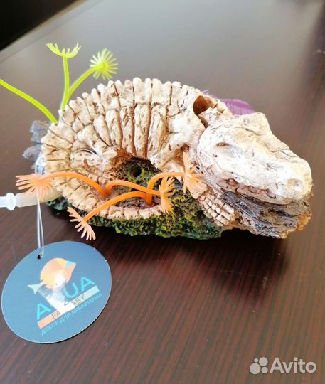 Декор для аквариума Крокодил с распылителем