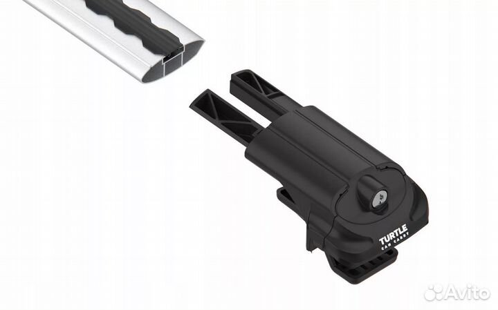 Багажник поперечины Turtle air1 серый на рейлинги