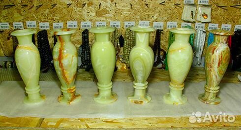 Ваза новая из натурального камня оникс(v1,7)
