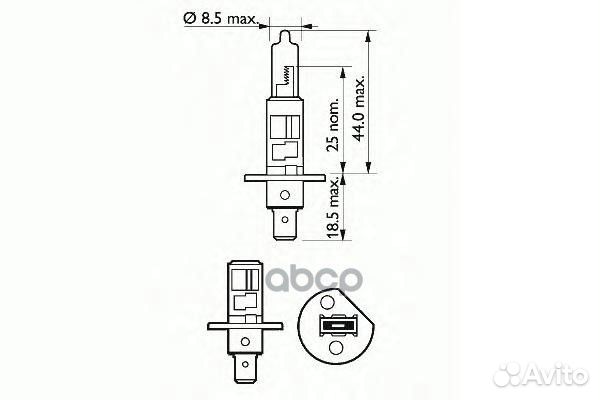 Лампа накаливания H1 Basic 12V 55W P14 5s 20263