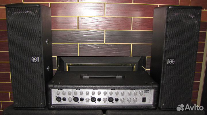 Колонки Yamaha 800W Pro 2шт Микшер-Усилитель Leem