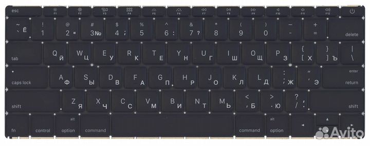 Клавиатура для MacBook 12 A1534 2016+ черная