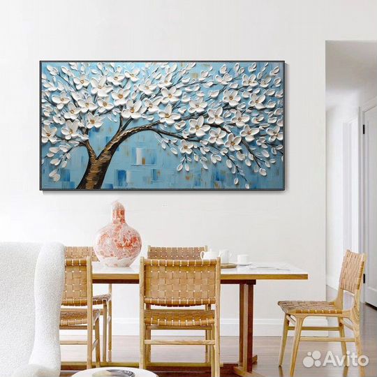 Картина маслом Дерево Интерьерная