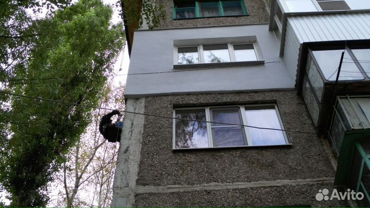 Промышленный альпинизм, утепление, утепление стен