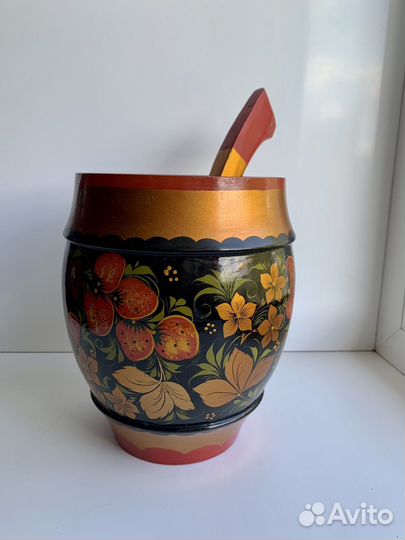 Горшок бочонок хохлома рюмки
