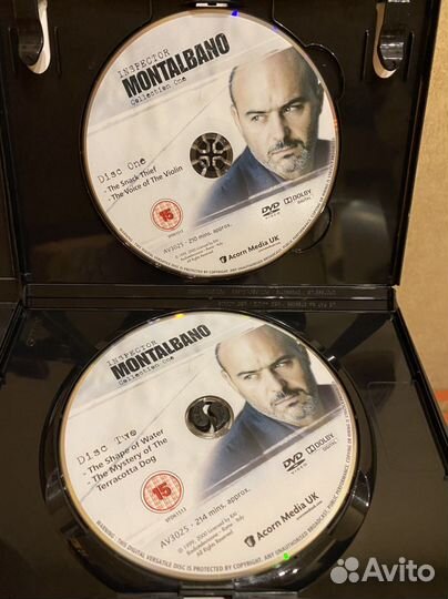 DVD на итальянском сериал «Инспектор Монталбано»