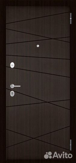 Дверь входная металлическая с зеркалом