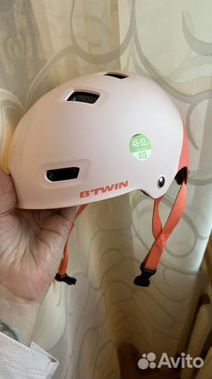 Btwin xs 48-52 детский шлем розовый
