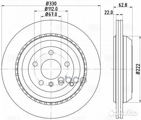 Диск тормозной для а/м Mercedes GL (X164) (06)