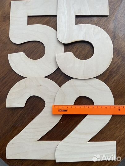 Заготовки из фанеры,цифры из дерева, декор