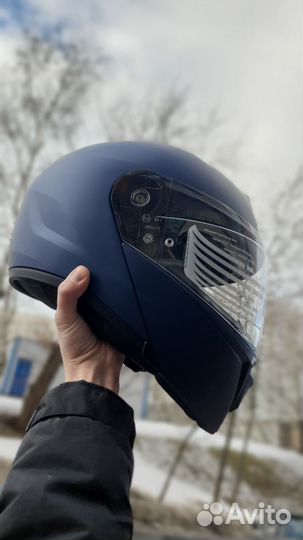 Шлем HJC i90 semi flat metallic blue XL