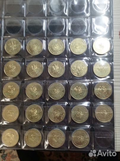 Польша 2 злотых полный набор 2004 года-24 монеты