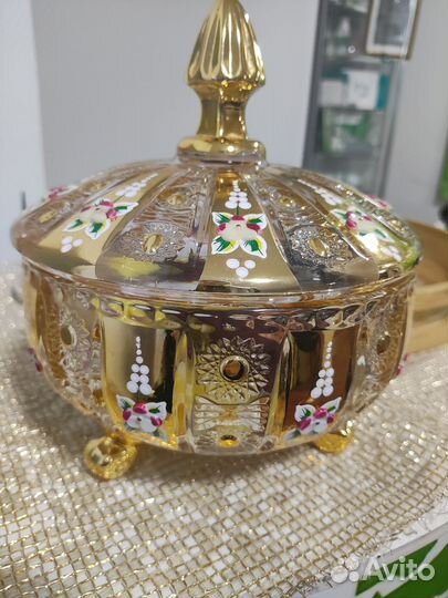 Ваза хрустальная для конфет