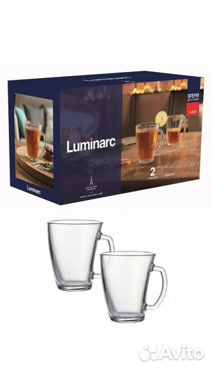 Кружки прозрачные стеклянные