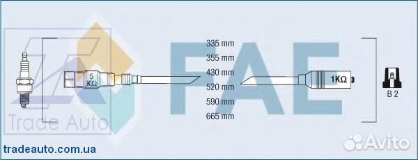 FAE 85878 Комплект проводов зажигания