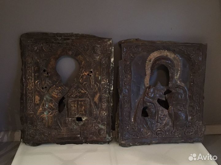 Оклад Николай Угодник и Богородица большие