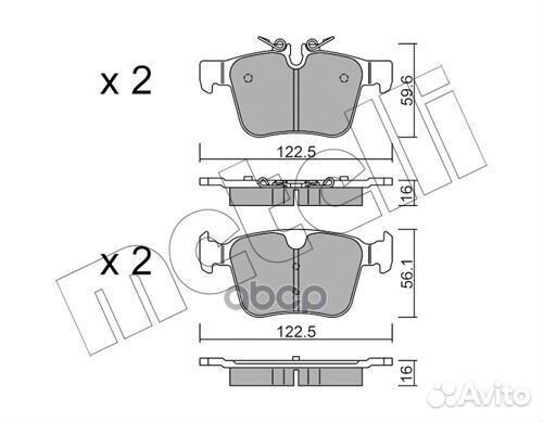 Колодки тормозные 2211220 Metelli