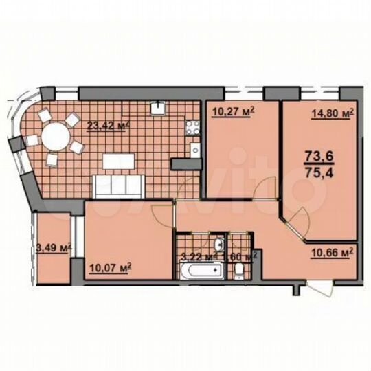 1-к. квартира, 37,2 м², 5/9 эт.