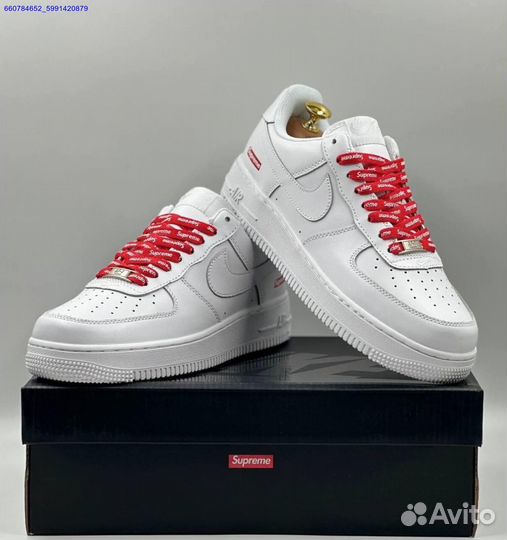 Кроссовки Nike Air Force 1 Low & Supreme (Арт.65296)