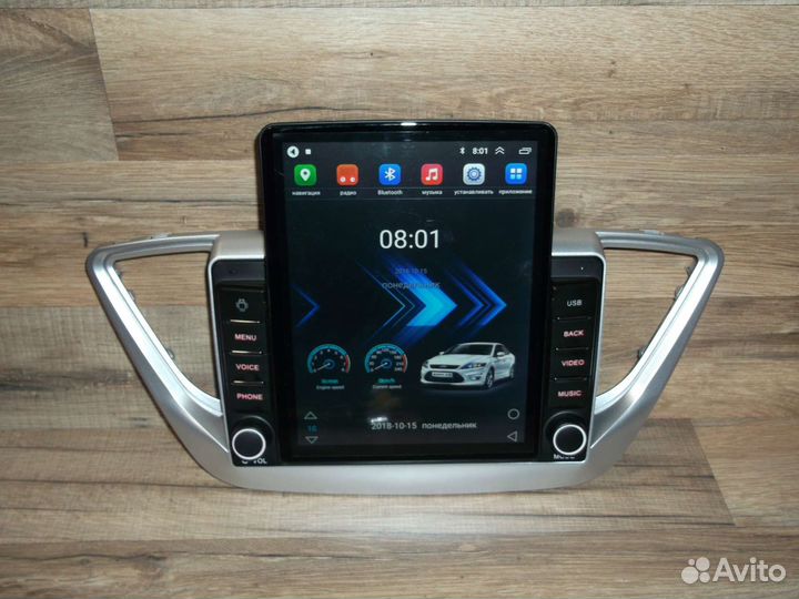 Магнитола Hyundai Solaris 2 Tesla Android