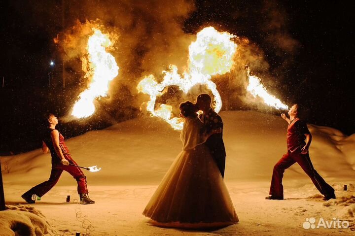 Церемония огненного сердца, фаер шоу и тяжелый дым