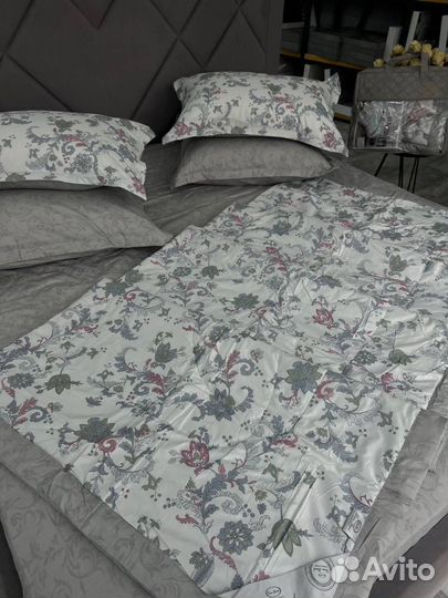 Постельное белье евро с одеялом
