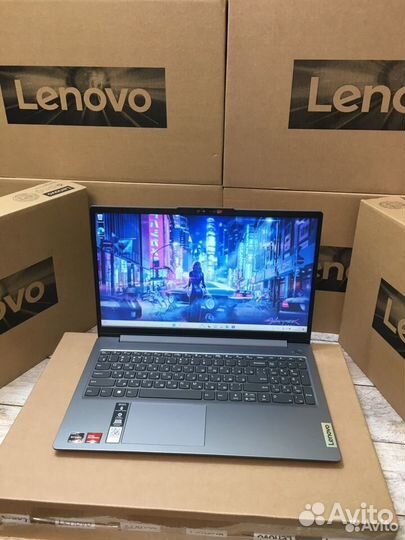 Lenovo slim 2024, ryzen 5 7520u, новые, 500gb