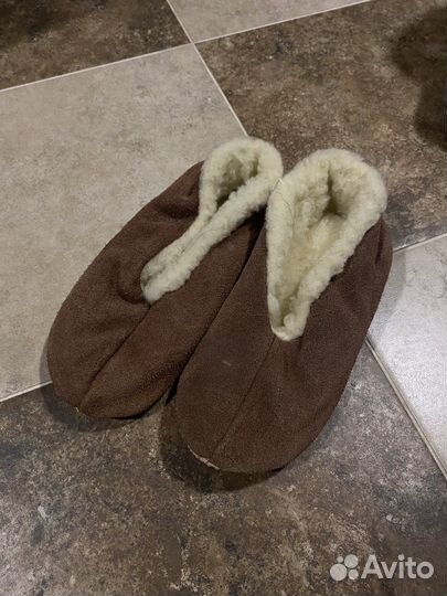 Тапки чуни теплые натуральные