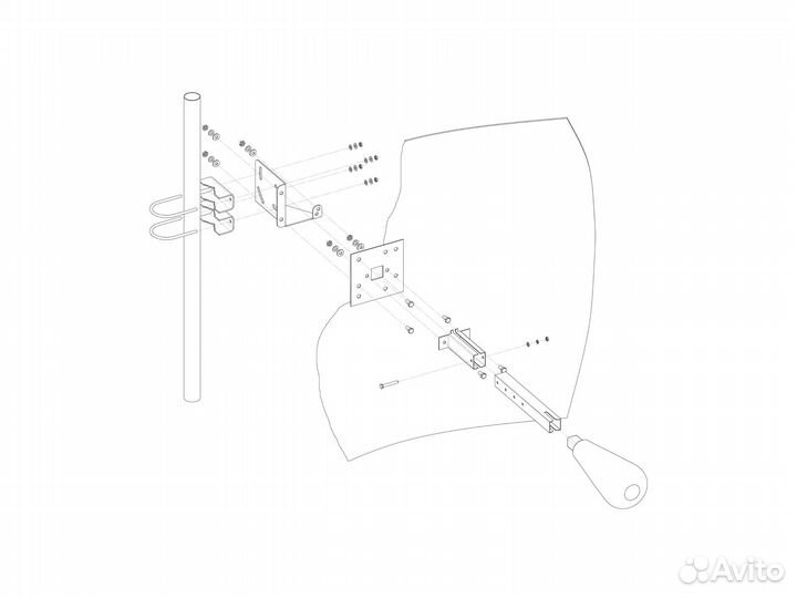 Мощная параболическая mimo антенна kroks KNA27