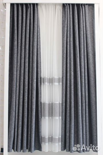 Шторы готовые рогожка