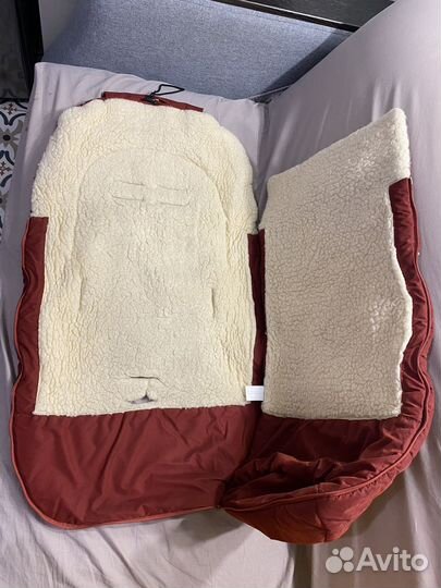 Зимний конверт в коляску на овчине