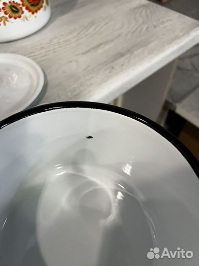 Набор эмалированных кастрюль новый