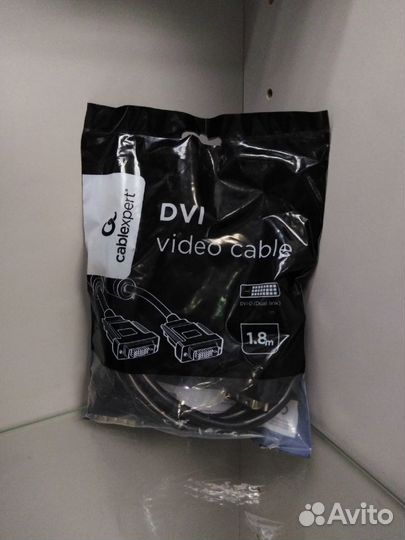Кабель DVI-D to DVI-D 1.8m Cablexpert CC-DVI2L-BK