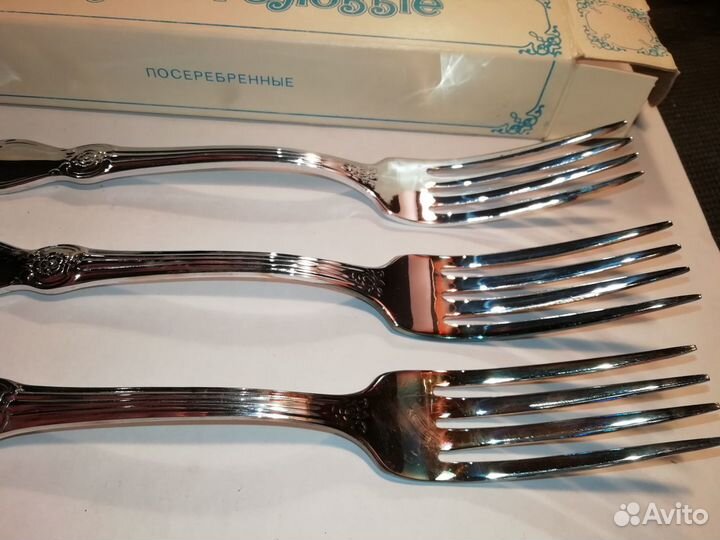 Вилки посеребренные столовые 6 шт. новые