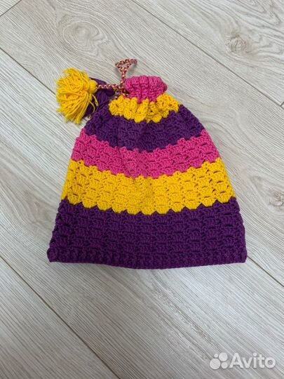 Шапка для девочки 5-10лет новая хлопок