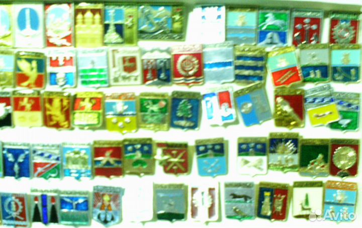 Коллекция значков (гербов) городов СССР, 114 шт