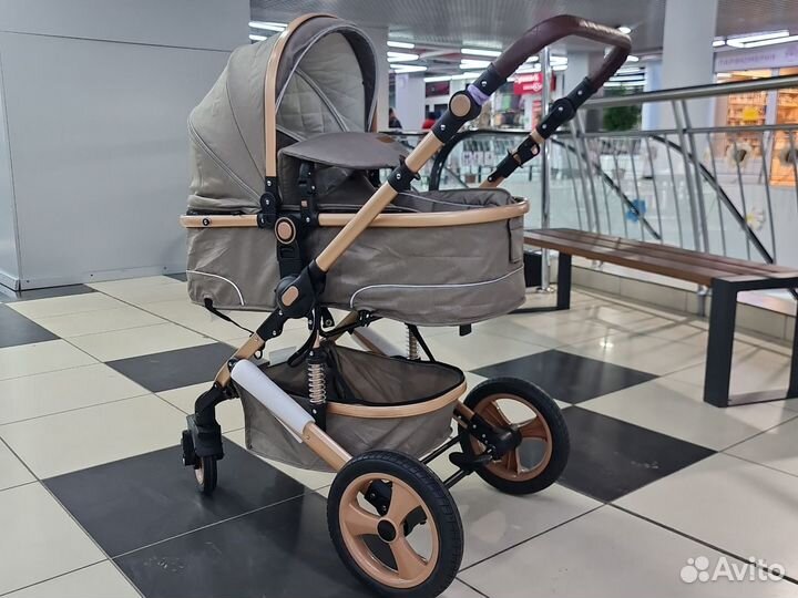 Коляска LuxMom 518 3 в 1 с перекидной ручкой