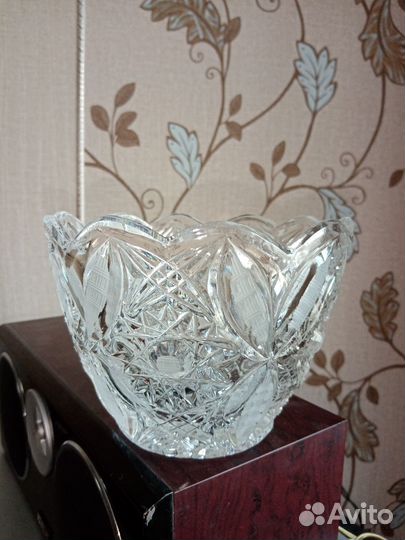 Ваза для фруктов хрусталь