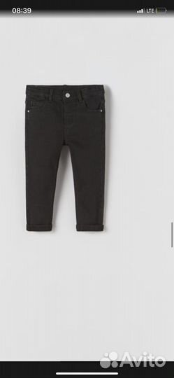 Джинсы zara черные для девочки 2-3 года