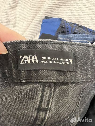 Zara укороченные джинсы