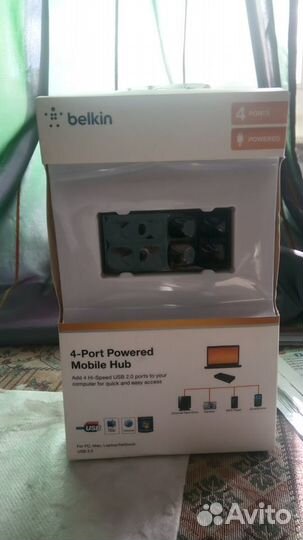 USB-хаб Belkin Hi-Speed USB 2.0 4-Port Mobile Hub