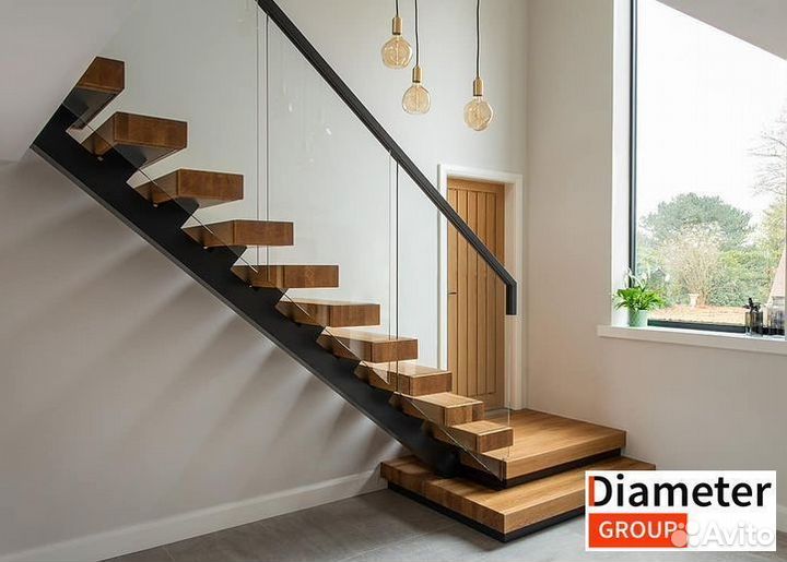 Производство П образной лестницы от завода